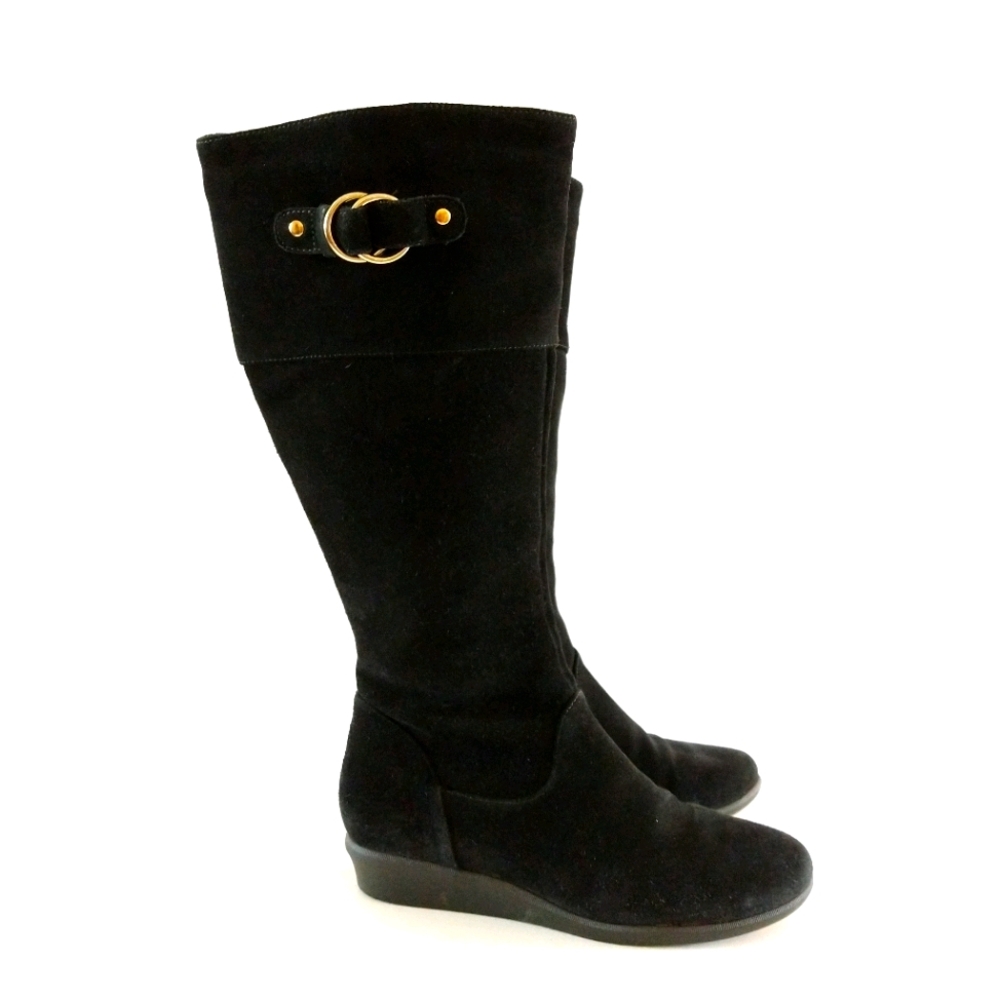 Cole Haan Nike Air Waterproof Suede Black Boots 6